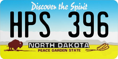 ND license plate HPS396