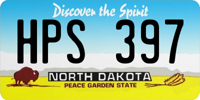 ND license plate HPS397