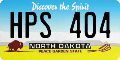 ND license plate HPS404
