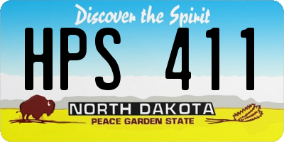 ND license plate HPS411