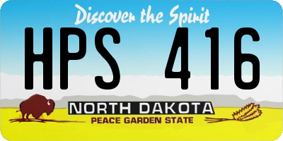 ND license plate HPS416