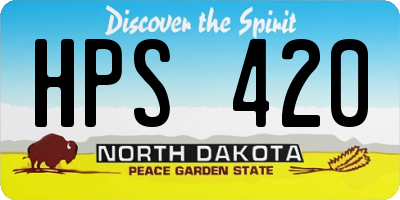 ND license plate HPS420