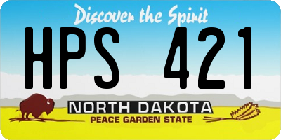 ND license plate HPS421