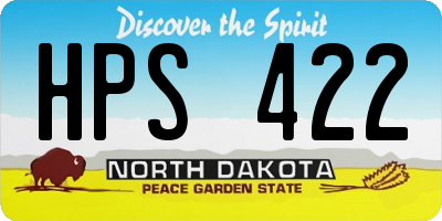 ND license plate HPS422