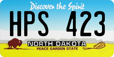 ND license plate HPS423