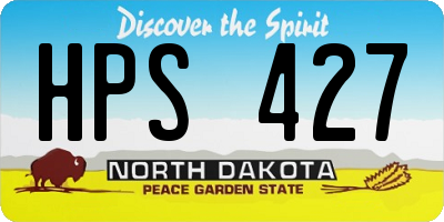 ND license plate HPS427