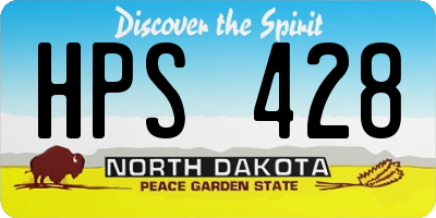 ND license plate HPS428
