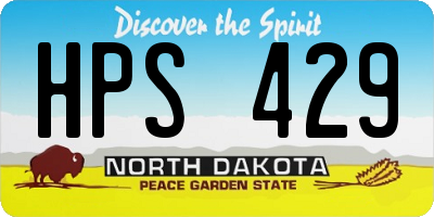 ND license plate HPS429