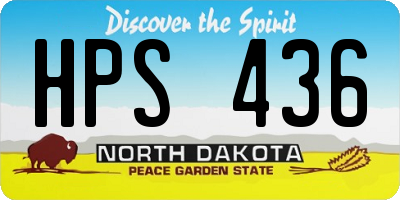 ND license plate HPS436