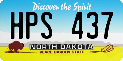 ND license plate HPS437
