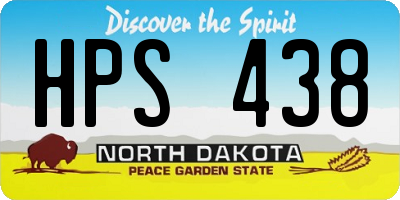 ND license plate HPS438