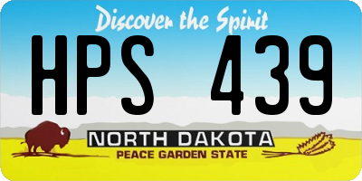 ND license plate HPS439