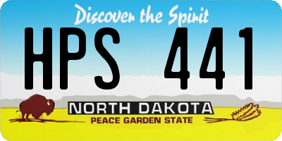 ND license plate HPS441