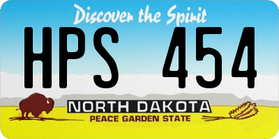 ND license plate HPS454