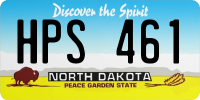 ND license plate HPS461