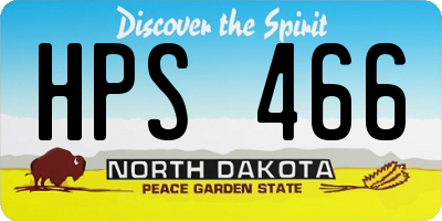 ND license plate HPS466