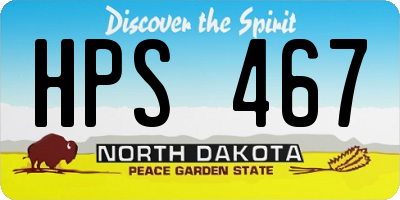 ND license plate HPS467