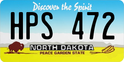 ND license plate HPS472