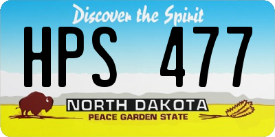 ND license plate HPS477
