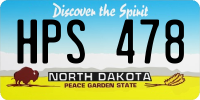 ND license plate HPS478