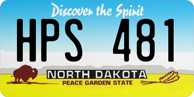 ND license plate HPS481