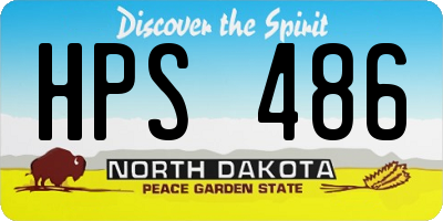 ND license plate HPS486