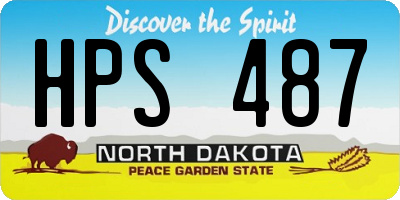 ND license plate HPS487