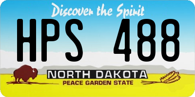 ND license plate HPS488