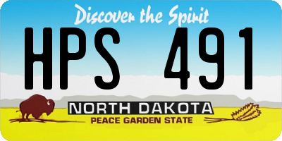 ND license plate HPS491