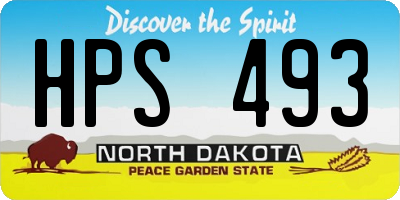 ND license plate HPS493