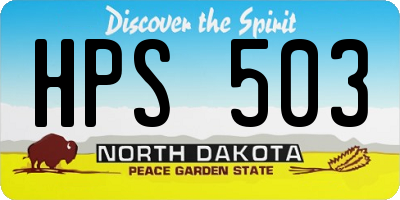ND license plate HPS503