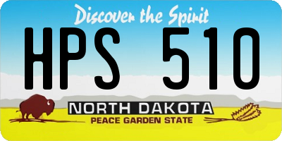 ND license plate HPS510