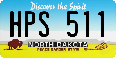 ND license plate HPS511
