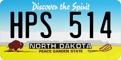 ND license plate HPS514