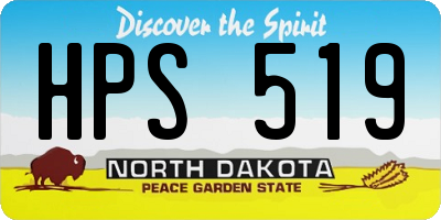 ND license plate HPS519