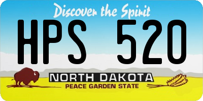 ND license plate HPS520