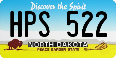 ND license plate HPS522