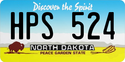 ND license plate HPS524