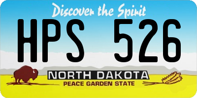 ND license plate HPS526