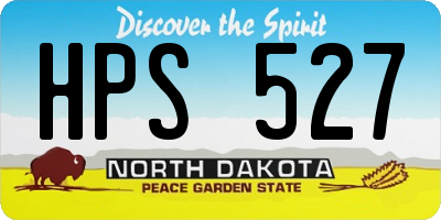 ND license plate HPS527