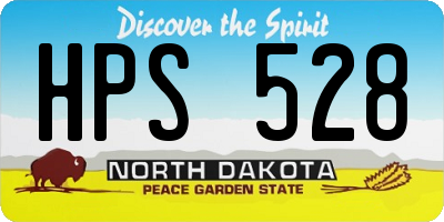 ND license plate HPS528