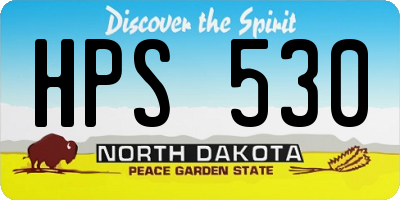 ND license plate HPS530