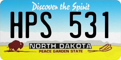 ND license plate HPS531