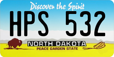 ND license plate HPS532