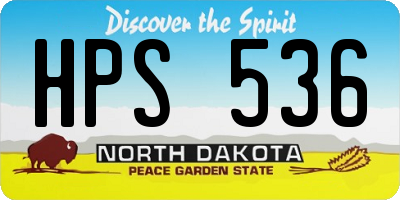 ND license plate HPS536