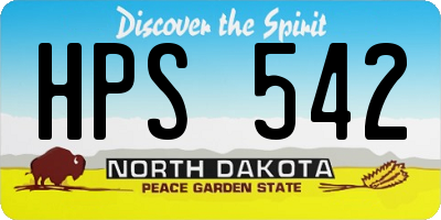 ND license plate HPS542