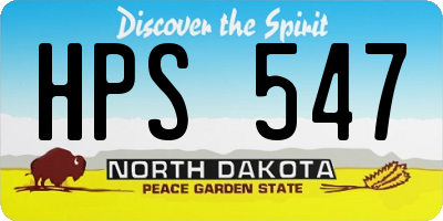 ND license plate HPS547