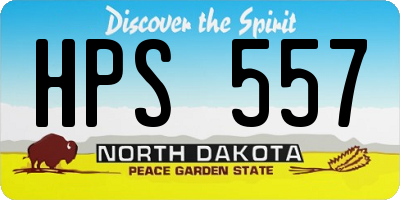 ND license plate HPS557