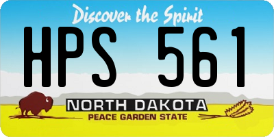 ND license plate HPS561