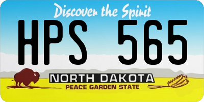 ND license plate HPS565